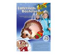 folia 94102 - Laternen Bastelset Igel, ca. 26 x 23 x 11 cm - Komplettset zur Erstellung einer wunderschönen Laterne
