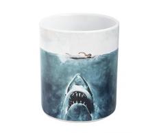 Jaws Tasse Classic Movies Der weiße Hai - weiß, bedruckt, Keramik, Füllmenge ca. 320 ml., kommt in Geschenkverpackung.