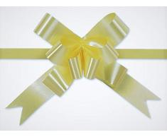 Shatchi Schleifen für Party, Wand, Geschenkverpackungen, Weihnachtsbäume, Hochzeit, Geburtstag, Geschenkkörbe, Dekoration, Floristen-Schleifen, 60 Stück, Hellgelb