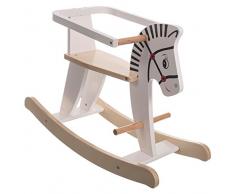 Bieco Schaukeltier Zebra 68x26,5x48cm | Schaukelpferd Baby | Schaukeltier Baby | Kinderschaukel Indoor | Baby Wippe | Baby Schaukel | Schaukelpferd ab 1 Jahr | Schaukel Baby spielzeug ab 1 jahr