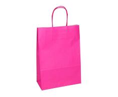 SPIRIT 403094 SB Geschenktüte, Standard 26x12x35cm, 10 STK, Pink