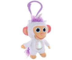 Joy Toy 31056 Wonderpark Wunderaffen Plüsch Clip On 8 cm-Modell: Einhorn, Mehrfarbig