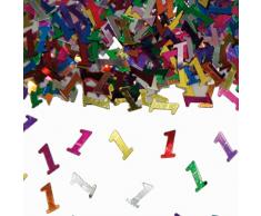 Folat 05300 - Tischkonfetti Zahl 1 - bunt - 12 x 14 gr.