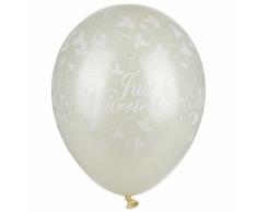 PAPSTAR 81947 Luftballons Just Married, Elfenbein metallic