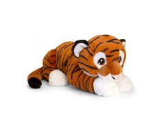 Keeleco SE6102 Plüschtier Tiger, ca. 45 cm, aus recycelten Materialien, Augen aufgestickt aus Baumwolle