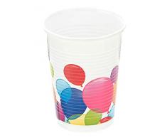 Procosy PR80698 Becher aus Kunststoff, 200 ml, Flying Balloons, mehrfarbig, 10 Stück