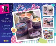 MAMMUT 8171512 - Crafts Bastelset, Sojakerzen, Komplettset mit Sojawachsgranulat, 3 Metalldosen mit Sticker, Farbstoffe, Duftstoffe, Zubehör, Kerzen gießen, für Kinder ab 8 Jahre