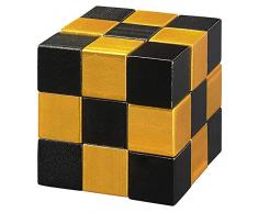 Moses 92012 Snake2Cube Gold | Geduldspiel-Klassiker aus massivem Alluminium | In Einer Geschenkdose, Mehrfarbig