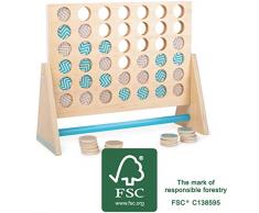 Small Foot 12031 Vier in Einer Reihe XXL Active, aus Holz, FSC 100%-Zertifiziert, Spielklassiker in riesig, Mehrfarbig Spielzeug