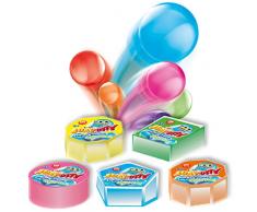 CRAZE JUMPUTTY Springknete Hüpfknete Bunte Kinderknete Knetmasse 15g Dose Jump Knete Kinderparty Geschenk 18675, 5 Farben