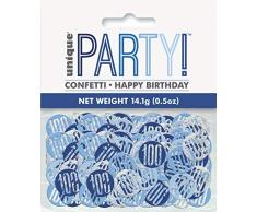 Unique Party 83846 Konfetti, blau/silber