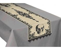 amscan 570018 Boneyard Stoff Tischläufer, 1,8 x 35 cm