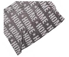 Out of the Blue 190352 - Kuscheldecke Home mit 3D Effekt, grau, ca. 130 x 160 cm, 100% Polyester