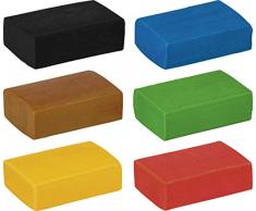 Knorr prandell 212159050, Modelliermassen-Set (6x20g), Colorpack Basic, Kneten & Radieren mit den Farben gelb, rot, blau, grün, braun, schwarz