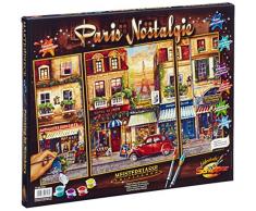 Schipper - Malen nach Zahlen - Paris Nostalgie - Bilder malen für Erwachsene, inklusive Pinsel und Acrylfarben, Triptychon 50 x 80 cm