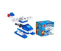 perfeclan Kreative Kinderfahrzeuge Spielzeug Feuerwehr Modell DIY Kits Lernen Spielzeug Blau