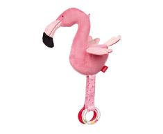 sigikid, Mädchen, Aktiv-Flamingo mit Quietsche, Beißring, Rassel und Knisterfolie, PlayQ, Rosa, 41915