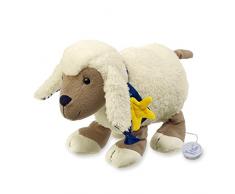 Sterntaler Spieluhr, Stofftier Schaf Stanley, Austauschbares Spielwerk, Größe: L, Weiß