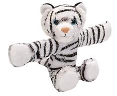 Wild Republic Huggers Schnapparmband Kuscheltier, Plüschtier, Weißer Tiger 20 cm