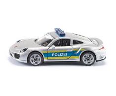 SIKU 1528, Porsche 911 Autobahnpolizei, Metall/Kunststoff, Silber, Öffenbare Türen