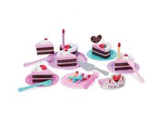 PLAY Circle von Battat – Prinzessinnen Geburtstagstorte Spielzeug – Geburtstagskuchen mit Kerzen, Geschirr und Prinzessinnenkrone für Kinder ab 3 Jahren (24 Teile)