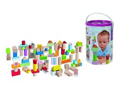 Eichhorn Color - 100002228 - 100 bunte Holzbausteine, in Trommel mit Steckdeckel