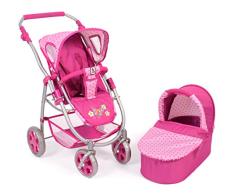 Bayer Chic 2000 638 31 - Puppenwagen Emotion 2-in-1, Dots Rosa