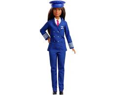 Barbie GFX25 - Berufe 60 Jahre Jubiläums Pilotin Puppe, Spielzeug ab 3 Jahren