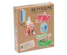 Re Cycle Me DEFG1040 Recycling Bastelspaß für 5 Modelle Garten, Bastelset für 5 Kunstprojekte, Kreativset für Kinder ab 4 Jahre, Set zum Basteln mit Haushaltsmaterialien, Recycle Mich, Bastelmix