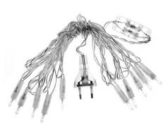 Glorex 6 1210 525 - Minilichterkette transparent, 10 Lämpchen mit Schalter, linear