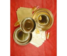 Givi Itali 22 cm Karte Schalen (10 Stück, eine Größe, Gold)