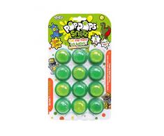 Bandai – Poppops – Deluxe-Pack mit 12 Poppops Snotz – 12 grüne Slime-Bubbles zum Zerplatzen & 4 Überraschungsfiguren zum Sammeln – Basteln – Knetmasse – YL07113