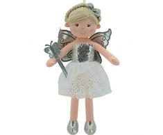 Sweety Toys 11827 Stoffpuppe Fee Plüschtier Prinzessin 60 cm Silber
