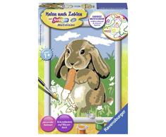 Ravensburger 28022 Malen nach Zahlen 28022-Knuddelhäschen, Malset