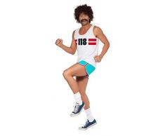 Smiffys Erwachsene Herren 118118 Männlicher Läufer Kostüm, Shorts und Top, lustige Seite, Serious Fun, Größe M, 33322