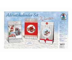 Ursus 17830001 - Adventskalender Set Winter, sortiert in 3 Motiven, Lebensmittelecht, bunt
