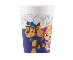 Procos 91663 - Becher Paw Patrol, Yelb For Action, 200ml, 8 Stück, kompostierbar, Superhelden Tischdeko, Kindergeburtstag, Grillparty, Motto Party