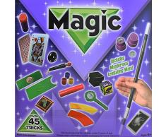 JONOTOYS Magischer Zauberkoffer Zauberkiste 45 Tricks Zaubern Zauberstab Koffer Kindergeburtstag