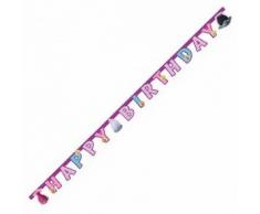 Dreamworks 49877 Trolle Party Dekoration Banner Happy Birthday