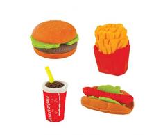 Shatchi FAST-FOOD-ERASER-3053 Neuheit Fast Food Radiergummi Party Lot Bag Filler Strumpf Pinata Favour Stationary Multi