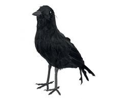 Krähe, ca. 23 cm Halloween Rabe Dekoration Deko Vogel