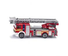 SIKU 1841, Feuerwehrdrehleiter-Fahrzeug, 1:87, Metall/Kunststoff, Rot, Bewegliche Leiter