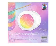 URSUS 2270001 Laternenzuschnitte Feenstaub, 24 runde Zuschnitte aus Transparentpapier 115 g/qm, einseitig Bedruckt, zum Basteln von Laternen mit Einem Durchmesser von ca. 17,5 cm, bunt