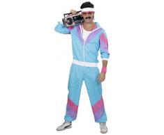 Widmann 98871 - Erwachsenenkostüm, 80er Jahre Trainingsanzug, Jacke und Hose, angenehmer Tragekomfort, Assi Anzug, Proll Anzug, Retro Style, verschiedene Größen, Bad Taste Party, 80ties, Karneval