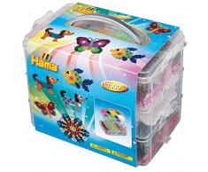 Hama 6751 Große Aufbewahrungsbox, 12000 Perlen und Zubehör, Bunt, Large