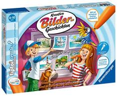 Ravensburger tiptoi Kreative Bildergeschichten Spiel, mit Aufnahmefunktion, ab 6 Jahren, Finde die gesuchten Bilder und erzähle eine Geschichte