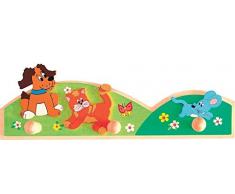 Woodyland 93045 - Kinder Garderobe, Tiere, aus Holz