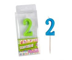 Trendhouse GmbH Geburtstagskerze Zahl 2 sort.