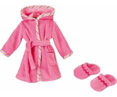 Käthe Kruse 33993 - Bademantel mit Hausschuhen 30-33 cm, rosa