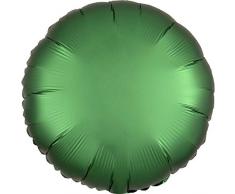 Amscan 3858601 Folienballon Standard Satin Luxe Emerald Rund, Grün